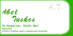 abel tuskes business card