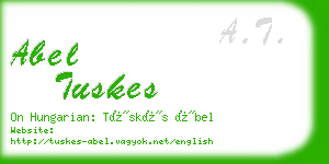 abel tuskes business card